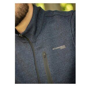 NWT Stormpack Sunice Men's Rib Knit Full Zip Warm Layering Jacket Blue Size S